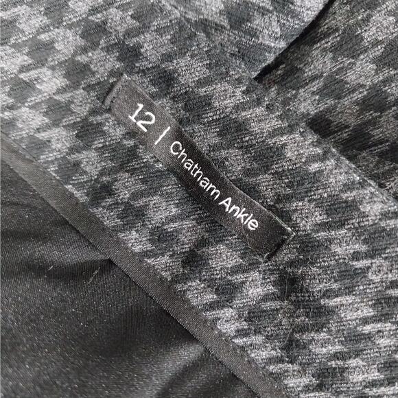 NWOT! TALBOTS! BLACK & GRAY HOUNDSTOOTH, BUTTON ANKLE DETAIL PANTS, SLACKS!SZ 12 - Picture 10 of 12